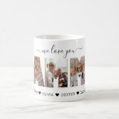 ミニマリスト私たちはグラミー写真コラージュあなたを愛 コーヒーマグカップ (中央)