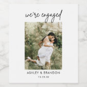 ミニマリスト私たちは婚約した婚約パーティの好意 ワインラベル (シングルラベル)