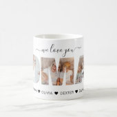 ミニマリスト私たちは愛あなた祖母OMA写真コラージュ コーヒーマグカップ (中央)