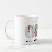 ミニマリスト私たちは愛あなた祖母OMA写真コラージュ コーヒーマグカップ (左)