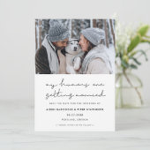 ミニマリスト私の人間は結婚している写真を取得している セーブザデート (スタンド正面)