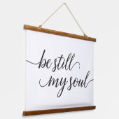 ミニマリスト私の魂のスクリプエレガントトでモダンす 吊り下げ型タペストリー (傾斜あり)