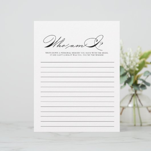 ミニマリスト私はブライダルシャワーゲーム (スタンド正面)