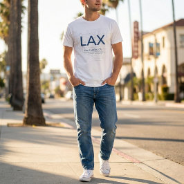 ミニマリスト空港コード – カスタマイズ可能なLAX Tシャツ