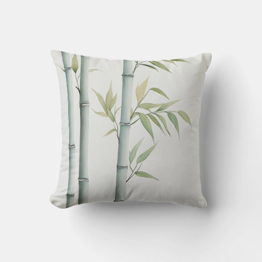 ミニマリスト竹植物枕 クッション (正面)