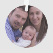 ミニマリスト第1家族クリスマスフォトオーナメント オーナメント (裏面)