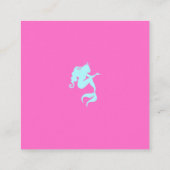 ミニマリスト第1誕生日ガールピンクおむつラッフル エンクロージャーカード (裏面)