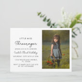 ミニマリスト第3誕生日招待状第3誕生日 招待状 (スタンド正面)