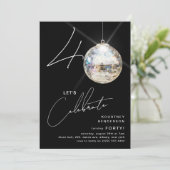 ミニマリスト第40回ディスコボール誕生日パーティー 招待状 (スタンド正面)