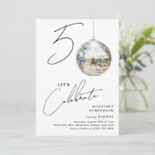 ミニマリスト第50回ディスコボール誕生日パーティー 招待状 (スタンド正面)