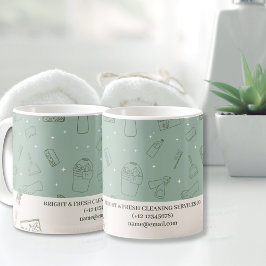 ミニマリスト簡易グリーンクリーム洗浄サービス コーヒーマグカップ