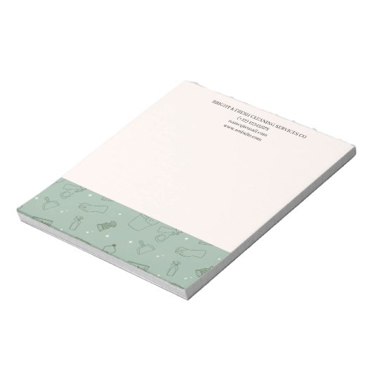 ミニマリスト簡易グリーンクリーム洗浄サービス ノートパッド (回転)