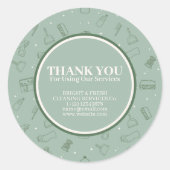 ミニマリスト簡易グリーンクリーム洗浄サービス ラウンドシール (正面)