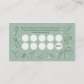 ミニマリスト簡易グリーンクリーム洗浄サービス ロイヤリティカード (裏面)