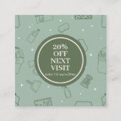 ミニマリスト簡易グリーンクリーム洗浄サービス 割引カード (正面)