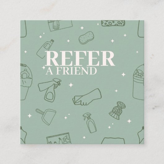 ミニマリスト簡易グリーンクリーム洗浄サービス 紹介カード (正面)