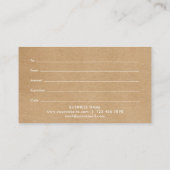 ミニマリスト素朴クラフト贈り物 ロイヤリティカード (裏面)