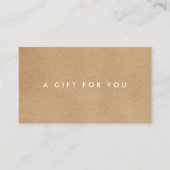 ミニマリスト素朴クラフト贈り物 ロイヤリティカード (正面)