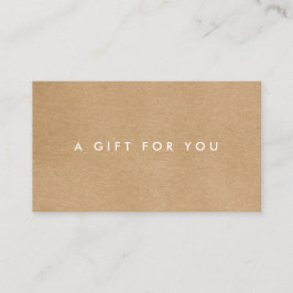 ミニマリスト素朴クラフト贈り物 ロイヤリティカード