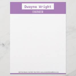 ミニマリスト紫と白 レターヘッド