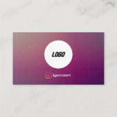 ミニマリスト紫の画家QRコード 名刺 (裏面)