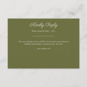 ミニマリスト紫の野結婚花 出欠カード (正面)