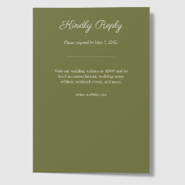 ミニマリスト紫の野結婚花 出欠カード