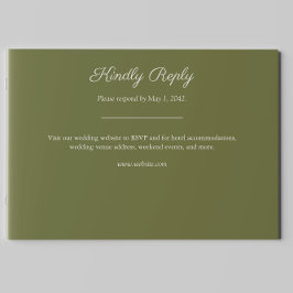 ミニマリスト紫の野結婚花 出欠カード