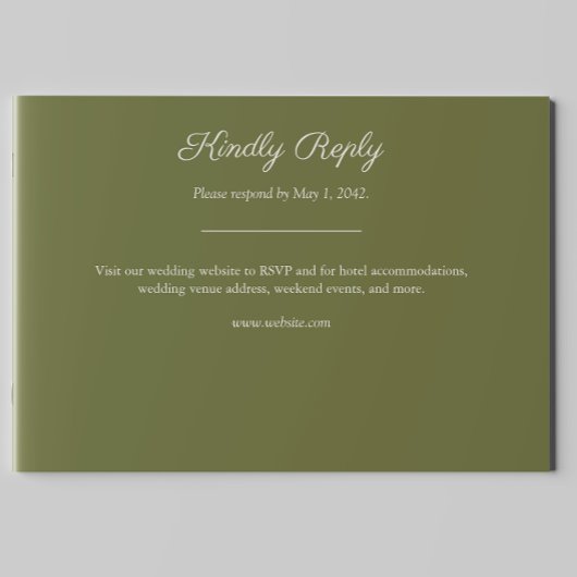 ミニマリスト紫の野結婚花 出欠カード