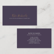 ミニマリスト紫グリーン名刺