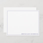 ミニマリスト紫縁どのノートカード ノートカード (正面/裏面)