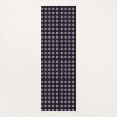 ミニマリスト紫色のブラックプレイドパターパーソナライズされたン ヨガマット (裏面)