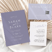 ミニマリスト紫薄紫詳細カード(ハート付き) エンクロージャーカード