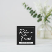 ミニマリスト紹介カード |モダン白黒 紹介カード (スタンド正面)