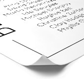 ミニマリスト結婚のシーティングチャートテンプレート(4) ポスター (角)