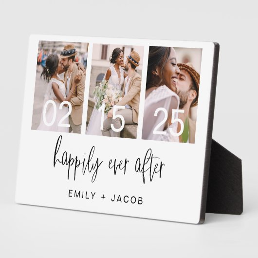 ミニマリスト結婚の後で幸せシンプルに フォトプラーク (側面)