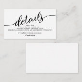ミニマリスト結婚の美しいウェブサイト詳細 エンクロージャーカード (正面/裏面)