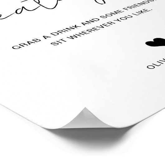 ミニマリスト結婚の赤ちゃんシャワーを開く ポスター (角)