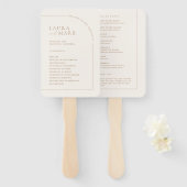 ミニマリスト結婚のArchの式プログラム ハンドファン (正面&裏面)