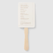 ミニマリスト結婚のArchの式プログラム ハンドファン (裏面)