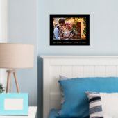 ミニマリスト結婚エレガンスのフォトブラックと金ゴールド 箔ポスター (インサイチュ (寝室))