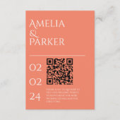 ミニマリスト結婚オレンジのエンクロージャカード エンクロージャーカード (正面)