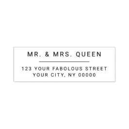 ミニマリスト結婚クリーン差出人住所 セルフインキングスタンプ