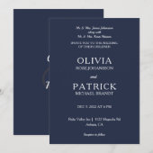 ミニマリスト結婚グラム 招待状 (正面/裏面)