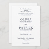 ミニマリスト結婚グラム 招待状 (正面/裏面)