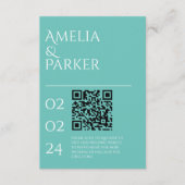 ミニマリスト結婚グリーンのエンクロージャカード エンクロージャーカード (正面)