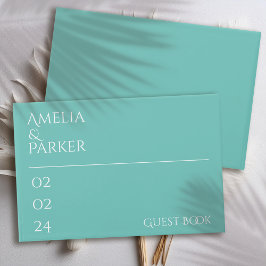 ミニマリスト結婚グリーンズゲストブック ゲストブック