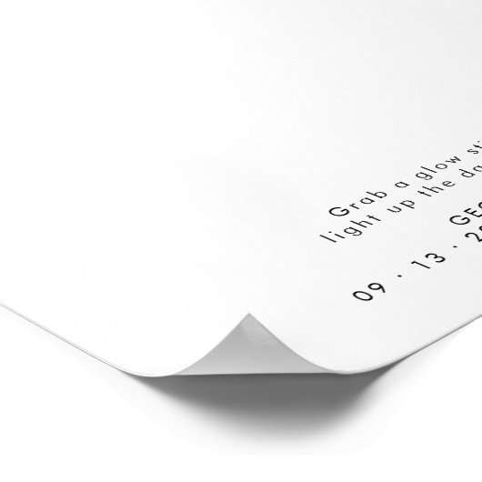 ミニマリスト結婚グロースティックの送信記号 ポスター (角)