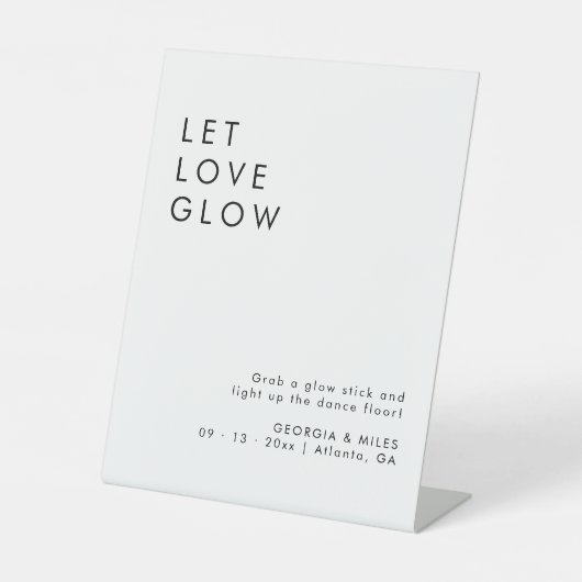 ミニマリスト結婚グロースティックの送信記号 台座サイン (正面)