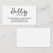 ミニマリスト結婚シックのWebサイトエンクロージャカード エンクロージャーカード (正面/裏面)